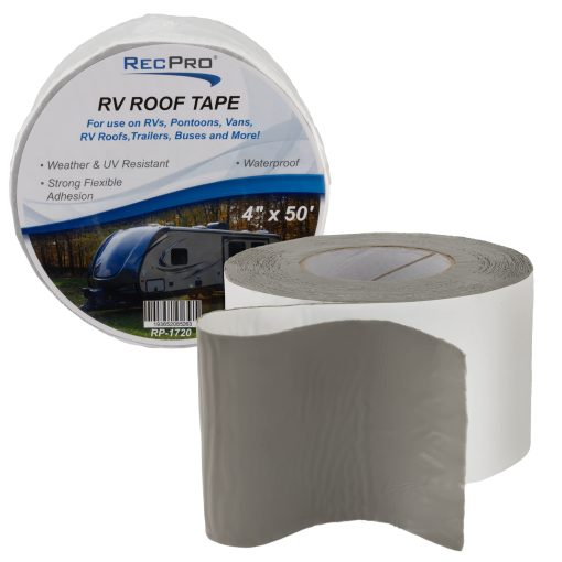 Cinta Selladora de Techo de Goma para RV | Cinta de Sellado Blanca | Equivalente a Eternabond | (1 Rollo, 4" x 50')