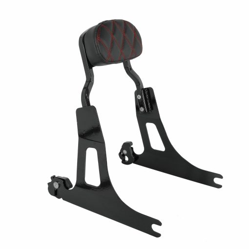 Respaldo destacable SWESGI para Harley Dyna Street Bob FXD FXDB FXDL FXDLS 06-17 almohadilla de diseno de red (Rojo)