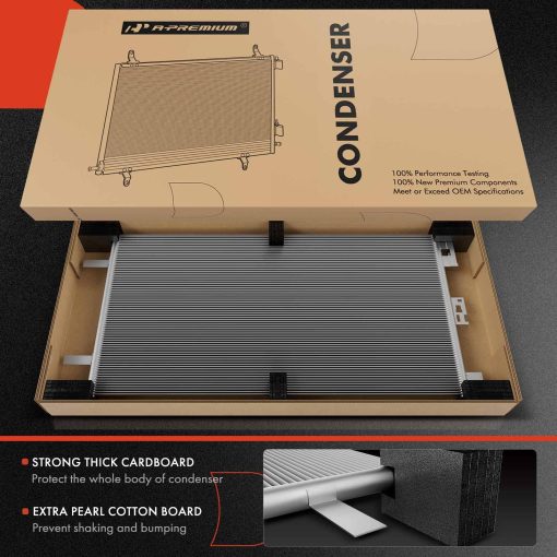 Condensador de Aire Acondicionado A-Premium Compatible con Kia Sorento 2016-2020 2.4L 3.3L, Reemplazo #97606C6500 - Imagen 2