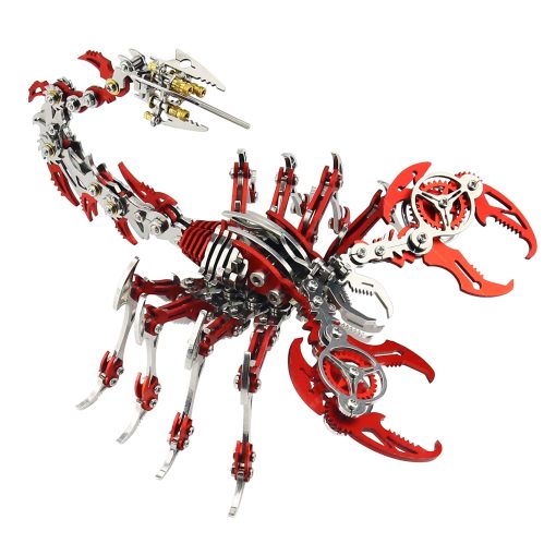 Rompecabezas metalico 3D del escorpion OVIMUM, kit de escorpion rey DIY de acero inoxidable, decoracion de modelo ensamblado a mano, rompecabezas para adultos/adolescentes (rojo)