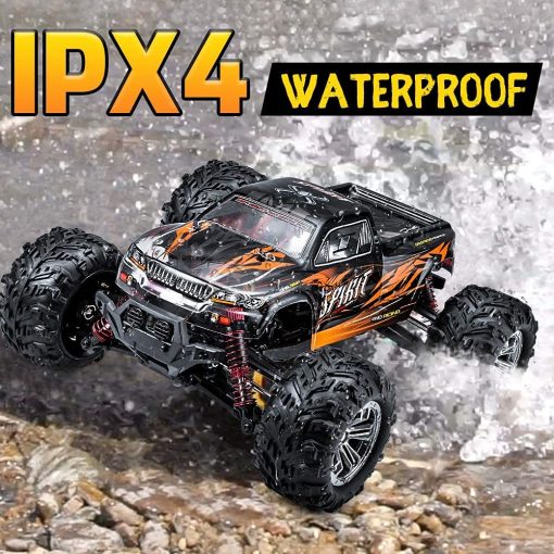 Coche Monster Truck RC de alta velocidad FMTStore FMT Brushless 52km/h 1:16 Control Remoto Todo Terreno 4WD Resistente a los Golpes Impermeable RTR Hobby Cars (Azul) - Imagen 5