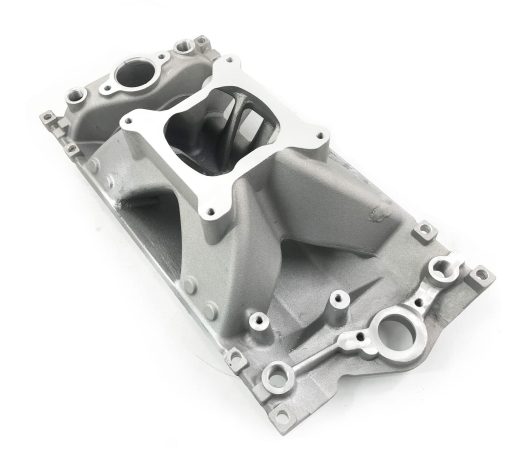 Colector de admision de un solo plano de aluminio para motor Chevy SBC Vortec Small Block de alta elevacion 350, DM-3318 - Imagen 3