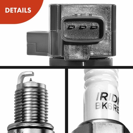 Kit de Bobinas de Encendido y Bujias Compatible con Mazda 5 2008-2010 2012-2015, 2.3L 2.5L 4 Piezas - Imagen 8