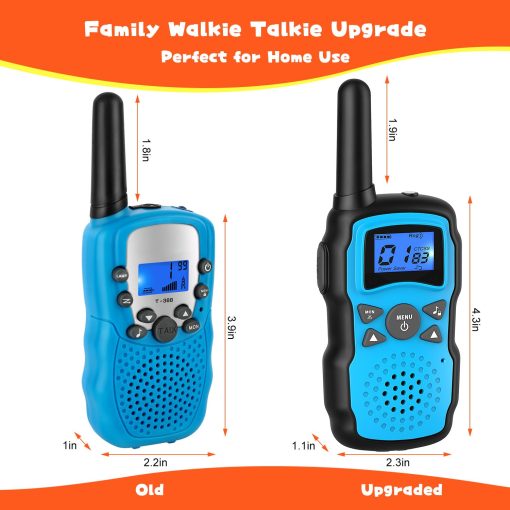 Walkie Talkies para Ninos Recargables de Largo Alcance, Regalo de Navidad Cumpleanos para Ninos Ninas de 4 5 6 7 8 9 10 Anos, Equipo de Camping Senderismo Juegos Juguetes con linterna, VOX, Facil de Usar, Paquete de 4 - Imagen 8