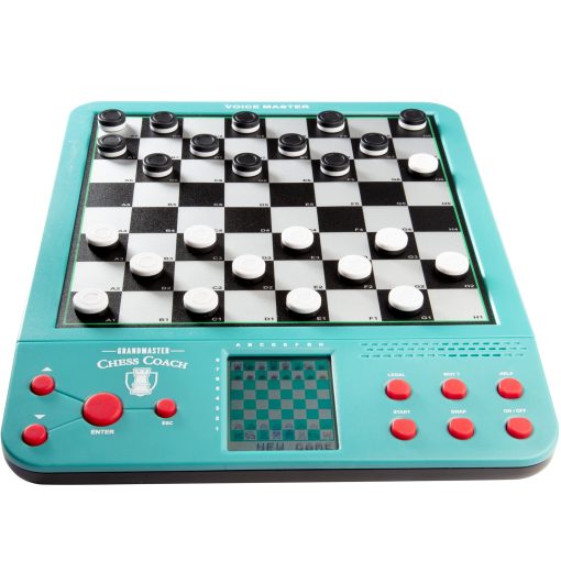 Juego de Ajedrez Electronico Gran Maestro - Juega contra oponentes, o computadora de varios niveles, con entrenador auditivo y ejercicios preestablecidos - Perfecto para ninos y adultos - con 8 juegos adicionales (Damas, Ajedrez, 4 en linea), Regalo de Navidad - Imagen 4