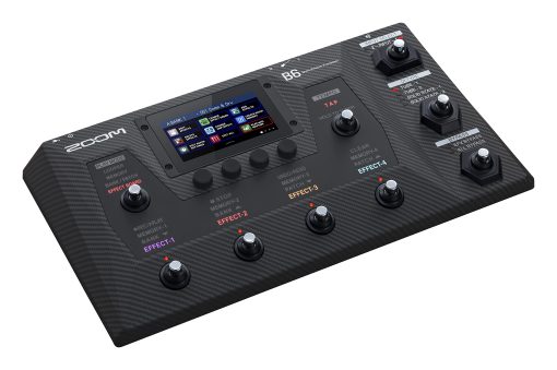 Procesador de efectos multiples para Bajo Zoom B6 con 4 cajas DI, A/B Switcher, interfaz touchscreen, 100+ efectos integrados, modelado de amplificadores, IR's, Looper, e interfaz de audio para grabacion directa a computadora - Imagen 3