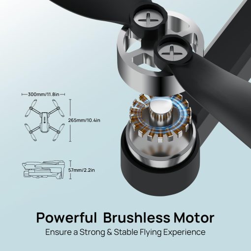 Drones Ameta con Camara para Adultos 4k UHD, S20 Lite Motor sin Escobillas FPV Plegable RC Drones para Adultos Ninos Principiantes con 36 Minutos de Vuelo Largo, Altitud Mantenida, Modo sin Cabeza, Vuelo en Circulo, 360? Flips, Juguetes Geniales Regalos para Hombres Chicos (Menos de 249G) - Imagen 4