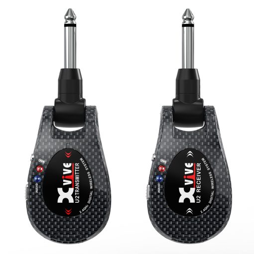 Sistema inalambrico para guitarra Xvive U2 con transmisor y receptor para guitarras electricas, bajo, violin (Carbono)