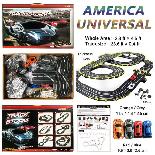 Juego de Pista de Carreras de Coches a Escala ? Rompecabezas para Ninos ? Pista de Carreras Flexible para Ninos ? Juego de Coches de Carreras Electricos, Pista de Carreras, Coches de Carreras, Pistas de Carreras y Accesorios - Regalos - Imagen 6