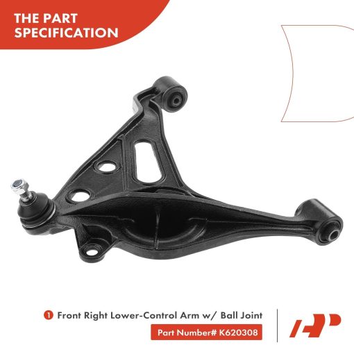 A-Premium Brazo de Control Inferior Delantero Derecho, con Junta de Bola y Buje, Compatible con Suzuki Grand Vitara 1999-2005, XL-7 2002-2006, Vitara 1999-2004, Chevrolet Tracker 1999-2004, Reemplazo # K620308 - Imagen 7