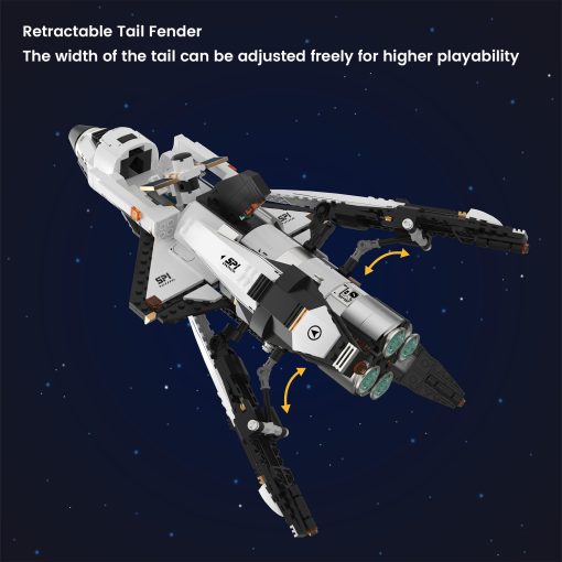 Set de Construccion de Lanzadera de Exploracion Espacial VannMold 17" de Alto con Lanzamiento de Satelite y 2 Maneras de Exhibicion, Juguetes de Lanzadera Espacial STEM para Ninos Ninas Mayores de 8 y Adultos(1274 Piezas) - Imagen 4
