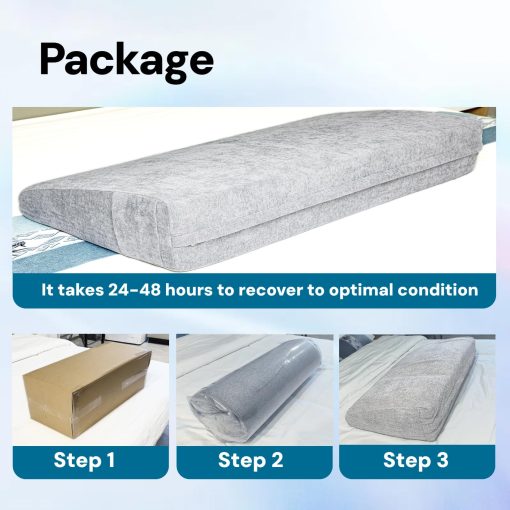 Almohada de Cuna PYXAYS, Almohada de Cabecera para la Cama, Almohada de Cabecera para Cama Queen, Almohada para Sofa Cama, Ideal para Sentarse y Recostarse en la Cama, Funda de Almohada Removible, Tamano King (76x8x20 Pulgadas) Gris Claro - Imagen 4
