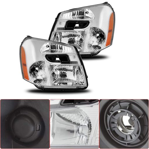 Faros de repuesto para Chevy Equinox 2005 2006 2007 2008 2009, par de faros izquierdo y derecho (lado del pasajero y del conductor) - Imagen 3