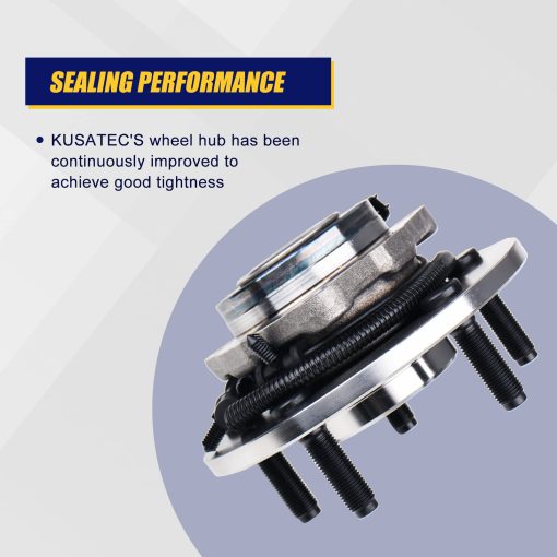 KUSATEC 515151 2PCS Ensamblaje de Cojinete de Rueda Delantera y Cubo Compatible con para Ram 1500 2012-2018, para Ram 1500 Classic 2019, 5 pernos de rueda con ABS - Imagen 5
