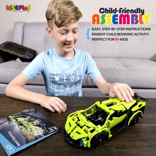 Kit de Construccion de Coche de Control Remoto WISEPLAY, 453PCS Juguete Stem para Ninos de 8 a 10 Anos, Gran Coche RC para Ninos y Ninas de 10 Anos, Excelente Idea de Regalo - Imagen 2