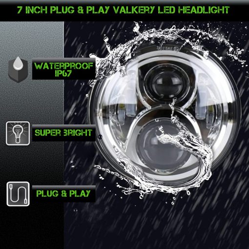Faros LED Valkyrie BLACK de SLK-Customs - No Requiere Soporte - Plug and Play Daymaker - Compatible con Honda Valkyrie - Imagen 3