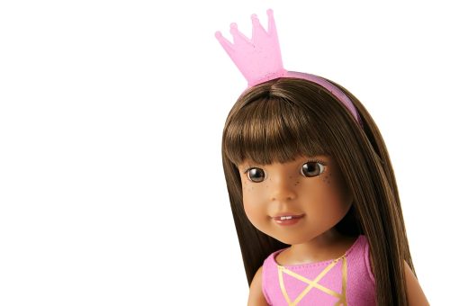Muñeca American Girl WellieWishers de 14.5 pulgadas Ashlyn con Leotardo Rosa, Falda de Purpurina, Diadema y Botas, Para Niñas de 4+ años - Imagen 3