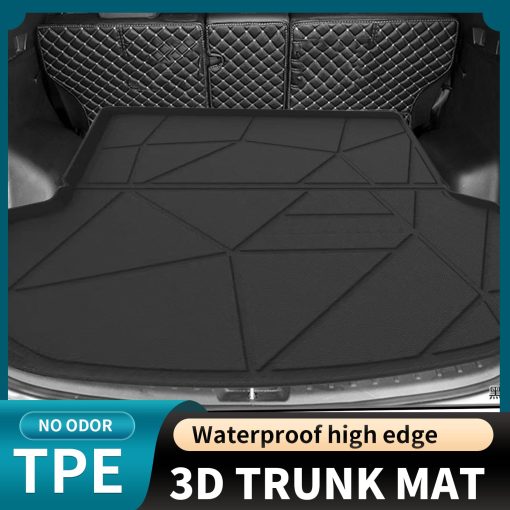 Elsetyler Ajuste Personalizado para Forro de Carga 2021 2022 2023 Hyundai Santa Fe - Negro Bandeja de Suelo de Maletero Resistente al Agua Todo Clima de TPO Pesado Protector - Imagen 2
