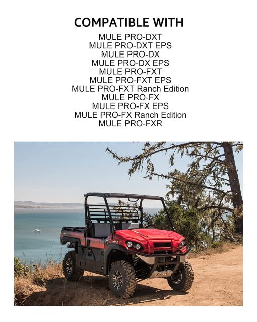 A & UTV PRO Mule Pro Caja de almacenamiento debajo del asiento, Organizador de caja de almacenamiento debajo del asiento compatible con 2015-2024 Kawasaki Mule Pro FXT FX DXT DX Reemplaza OEM # 99994-1463, Negro - Imagen 8