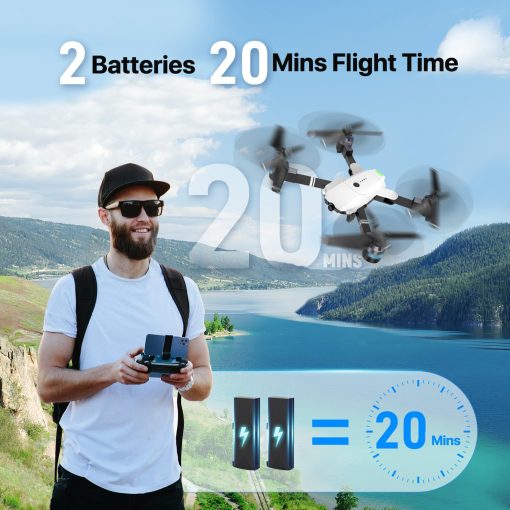 Drones ATTOP con Camara para Adultos - Drone FPV 1080P con Estuche de Transporte, Drone RC Plegable con 2 Baterias, Altitude Hold, Modo Headless, Drones de Camara ATTOP para Adultos/Principiantes, Regalos para Ninas/Ninos - Imagen 6
