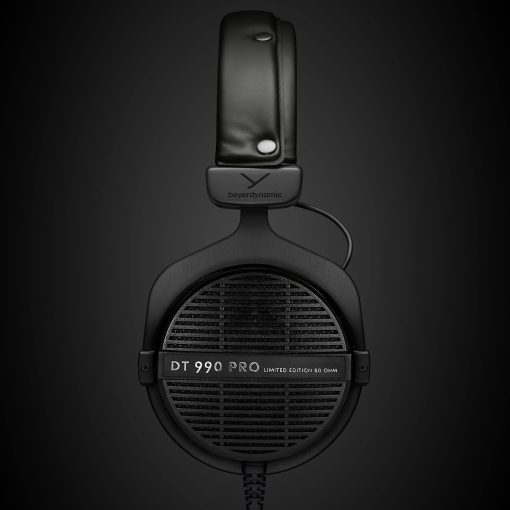 Audifonos de monitor de estudio de diadema abierta beyerdynamic Dt 990 Pro - Construccion estereo de alta fidelidad, con cable (80 ohmios, Negro (Edicion Limitada)) - Imagen 8