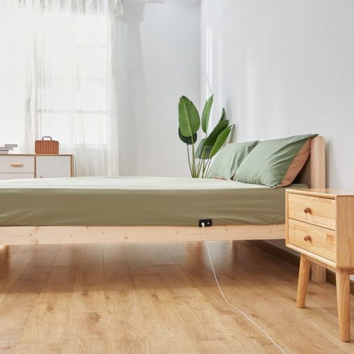 Sabana de conexion a tierra, 95% algodon y 5% de fibras de plata, reduce la inflamacion, el insomnio y el dolor, tamanos Twin/Full/Queen/King (King (78" X 80")) - Imagen 3