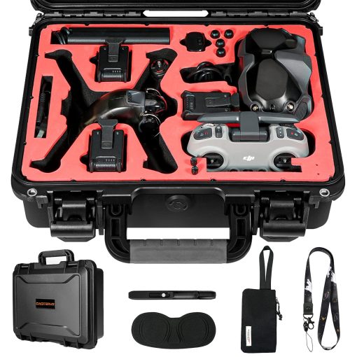 Estuche rigido GAGITERVR para dron DJI FPV, maletin impermeable para Combo FPV Fly More y accesorios seguros y portatiles