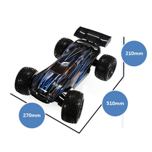 JLB Racing Cheetah 21101 1/10 RC Car para Adultos con Motor sin Escobillas, Camiones RC 4WD Todo Terreno, 80km/h con ESC de 120A y Motor sin Escobillas de 3670 2500KV Funcion de Wheelie - Imagen 5