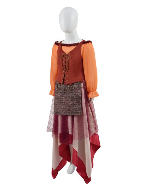 Disfraz de Mary Sanderson para Niños y Niñas Vestido de Bruja Winifred Sanderson Cosplay con Peluca Conjunto Completo para Halloween (Mary Sanderson 1, 8 años) - Imagen 2