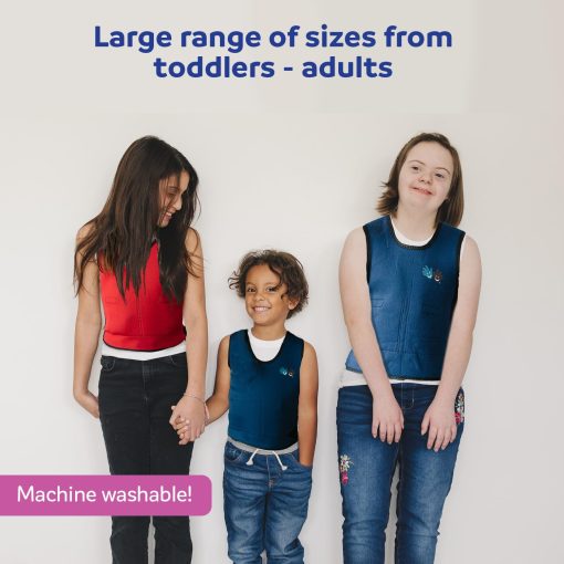Chaleco de Compresion con Peso Fun and Function - Rojo para Niños y Adultos - Chaleco Sensorial Calmante - Chaleco Ponderado para Necesidades Sensoriales - Tallas para Niños, Adolescentes y Adultos - Imagen 7