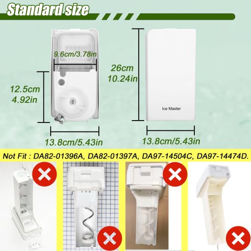 DA97-14474C, DA97-14474A Contenedor de hielo, Cubo de hielo, Compatible con refrigeradores Serie Samsung RF25, RF26, RF28, RF263, RF265, etc. Numero de parte: DA97-12604D, DA97-21040A, AP6034185, etc - garantia de 1 ano - Imagen 3