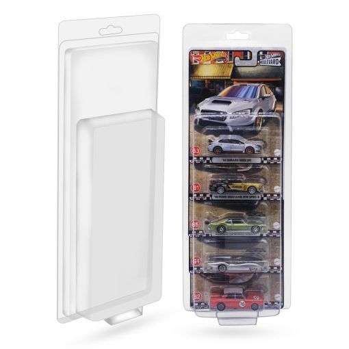 Blister de fundicion 5 autos compatibles para estuche protector Premium Hot Wheels Car Culture, Pop Culture, Retro Collection - 0.60mm - Paquete de 60 - Paquetes protector de hot Wheels