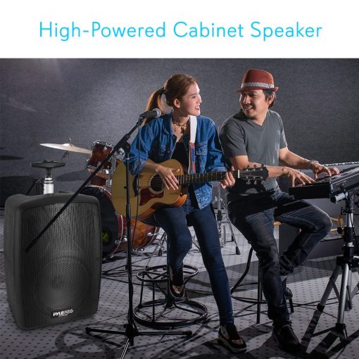 Sistema de Altavoz de PA Portatil Inalambrico Pyle - 360W Bluetooth Compatible Bateria Recargable Altavoz de Sonido para DJ al Aire Libre con Microfono Set con MP3 USB SD Radio FM RCA 1/4" Microfono en Ruedas PPHP8MBA.5 - Imagen 8