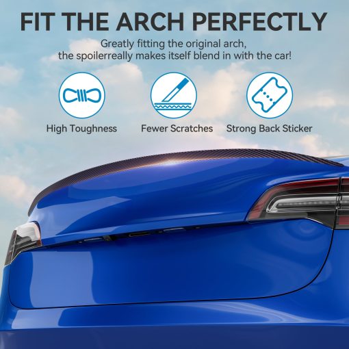 Aleron Trasero OEDRO Mejorado para Tesla Model 3 2017-2024, Labio Trasero ABS Apariencia Deportiva Accesorios para Tesla Model Y - Imagen 2