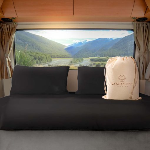 Juego de sabanas RV Short King 600 TC Dark Gray 72 x 75, 100% algodon egipcio, 4 piezas, sabanas para cama de RV extra suaves, bolsillos profundos de 16", sabanas de camping para RV
