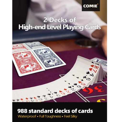 Fichas de Poker de Arcilla Comie, Set de 400PCS con Maletin de Viaje de Lujo, Fichas Numeradas, Poker para Texas Holdem Blackjack Juegos de Azar - Imagen 5