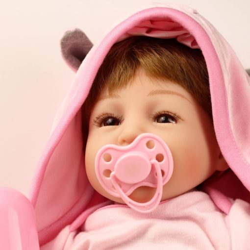 Munecas Reborn Realistas Nina, Set de Regalo para Ninos y Ninas de Mas de 3 Anos, Cuerpo Suave de Vinilo de Silicona Real 16" - Imagen 2