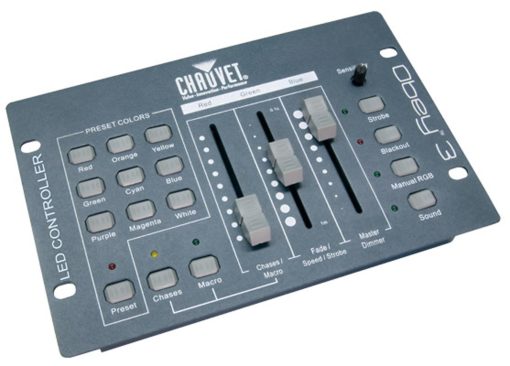 Controlador de luces LED CHAUVET DJ OBEY-3 de 3 canales DMX-512 con cable de 25' DMX3P25FT - Imagen 5
