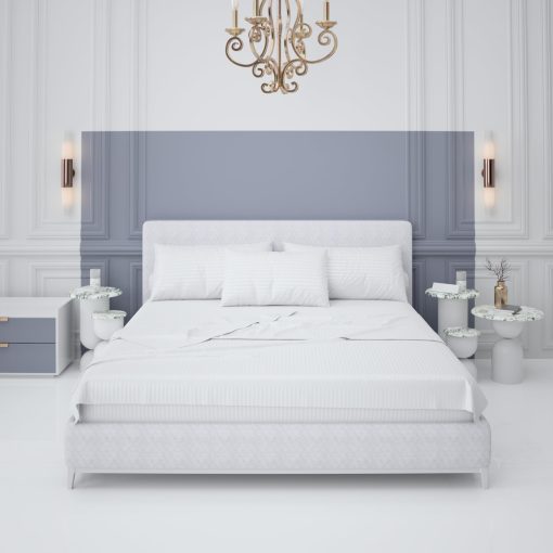 Juego de Sabanas Gemelas Pereti Italianas, Sabanas 100% de Algodon, Juego de Sabanas de Saten de Fibra Larga en tamano Twin, Juego de Sabanas de Cama de 4 Piezas, Juego de Ropa de Cama, Sabanas de Hotel de Lujo con Bolsillos Profundos - Hechas en Italia - Imagen 5