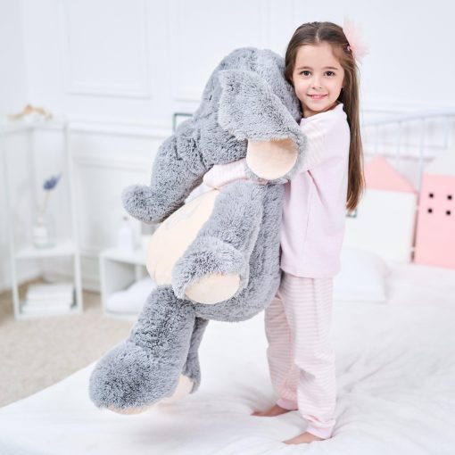 Peluche gigante de elefante IKASA Juguetes de peluche suaves regalos (Gris, 39 pulgadas) - Imagen 4