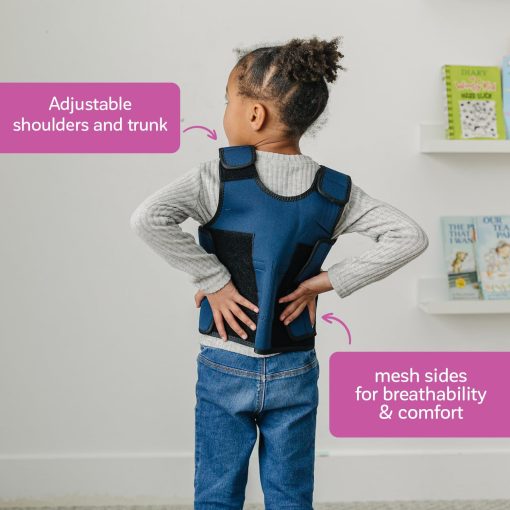 Chaleco de Compresion con Peso Fun and Function - Rojo para Niños y Adultos - Chaleco Sensorial Calmante - Chaleco Ponderado para Necesidades Sensoriales - Tallas para Niños, Adolescentes y Adultos - Imagen 4