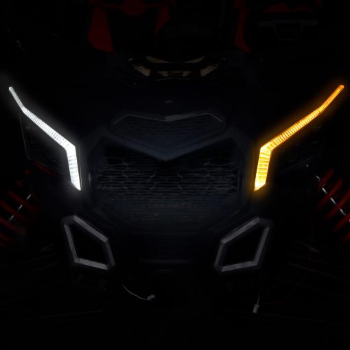 SAUTVS Luces LED delanteras de firma Luces Fang Luces de senal de giro Montaje para Can-Am Maverick X3 XDS XRS Max Turbo R Trail Sport Max 2017-2024 Accesorios (2PCS, Reemplazar #710004994, 710004995) - Imagen 5
