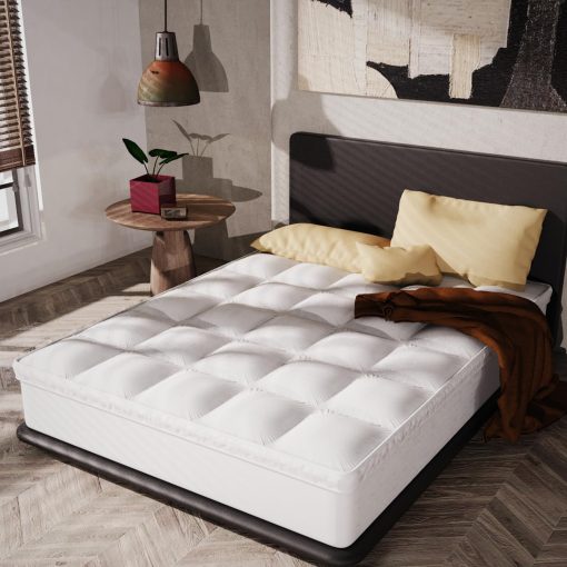 Epitex Cloud Top Colchon Queen Tamano Topper - Extra Grueso y Esponjoso Pillow Top para Cama Queen, Transpirable, Refrescante y de Apoyo con Diseno de Bolsillo Profundo de 8-16'', Fondo Antideslizante, 7 Pulgadas, Blanco - Imagen 8
