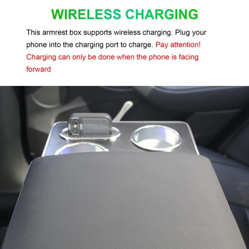 Organizador de Consola Central de Coche Tocsho para Asiento Trasero con Portavasos y Soporte para Telefono para Autos Universales Cajon de Almacenamiento de Asiento Trasero - Imagen 5