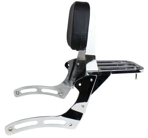 YHMOTO Espaldar de Pasajero con Parrilla para Kawasaki Vulcan 900 VN900 Classic Custom 1996-2023 (Cromo) - Imagen 6