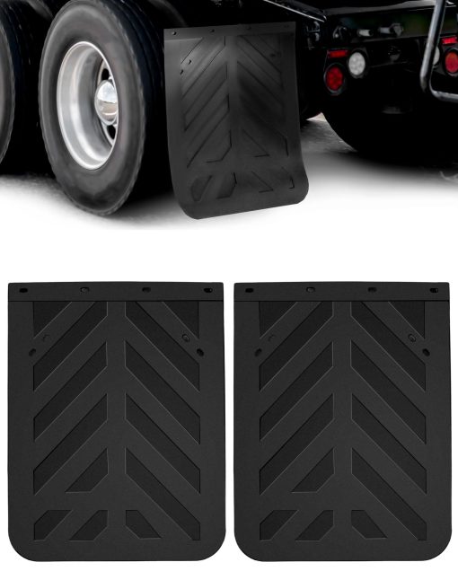 Juego de 2 Guardabarros de Goma Negros para Camion Semi y Remolque, 30" x 23.5" Pesados para Proteccion contra Salpicaduras de Pro Mud Flaps Fenders, Universal para 2 Piezas