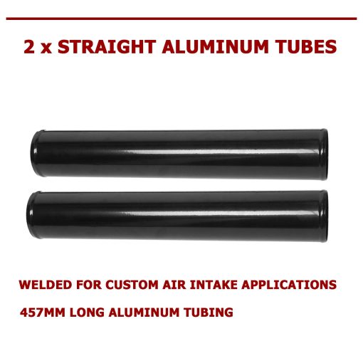 Kit de 8 Piezas de Tuberia Intercooler Universal de Aluminio en Forma de U en Negro con Abrazaderas en T y Manguera en Negro (8 Piezas 3 Pulgadas) - Imagen 2