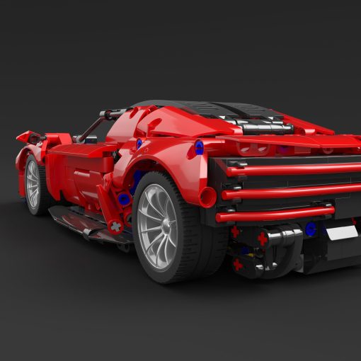 Set de coches de carreras ShupBear Creator Red Speed Champions MOC, modelo coleccionable para adultos, bloques de construccion 1208 piezas - Imagen 9