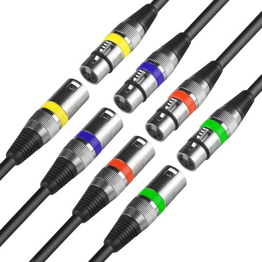 Cables XLR de 3 Pines MAD OWL Macho Hembra, Cable de Conexion XLR, Cable de Microfono de Extension, para Luces de Escenario Conexion de Senal Dmx - Paquete de 4 de 10 pies/3m - Imagen 2