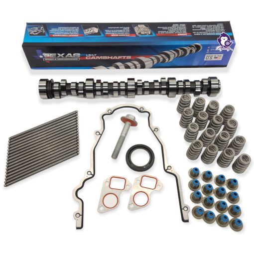Kit de arbol de Levas Texas Speed TSP Chopacabra para Camioneta con arbol de Levas, Resortes Beehive, Sellos, Varillas de Empuje y Kit de Instalacion LS 4.8 5.3 6.0 6.2 (Kit de arbol de Levas con Varillas de Empuje de Repuesto de 7.400")